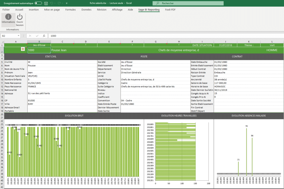 Sage BI Reporting Sage 100 Paie & RH AXE Informatique