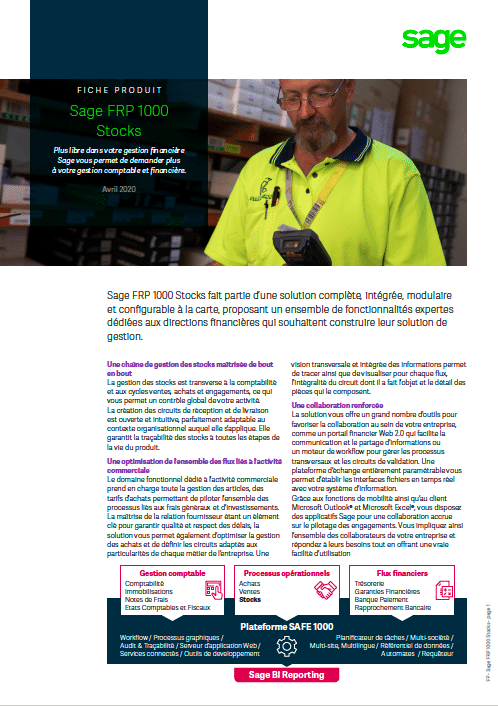 Fiche Produit Sage 1000 Stocks