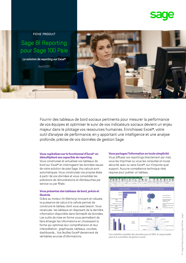Fiche produit Sage BI Reporting 100 paie